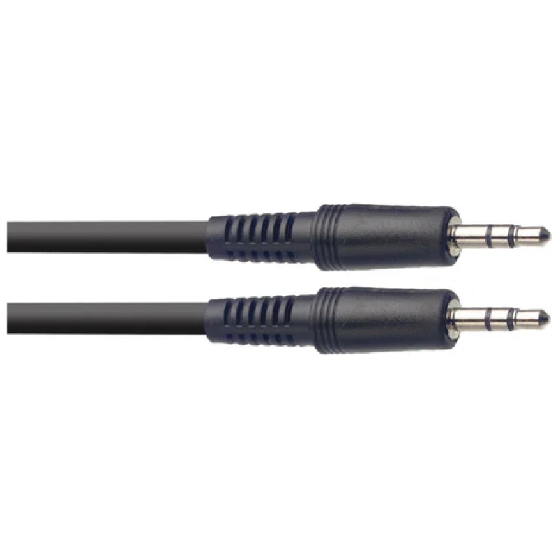 Stagg SAC3MPSMPSB – Audio Mini Stereo Cable (3.5 mm TRS To 3.5 mm TRS, 3 m)