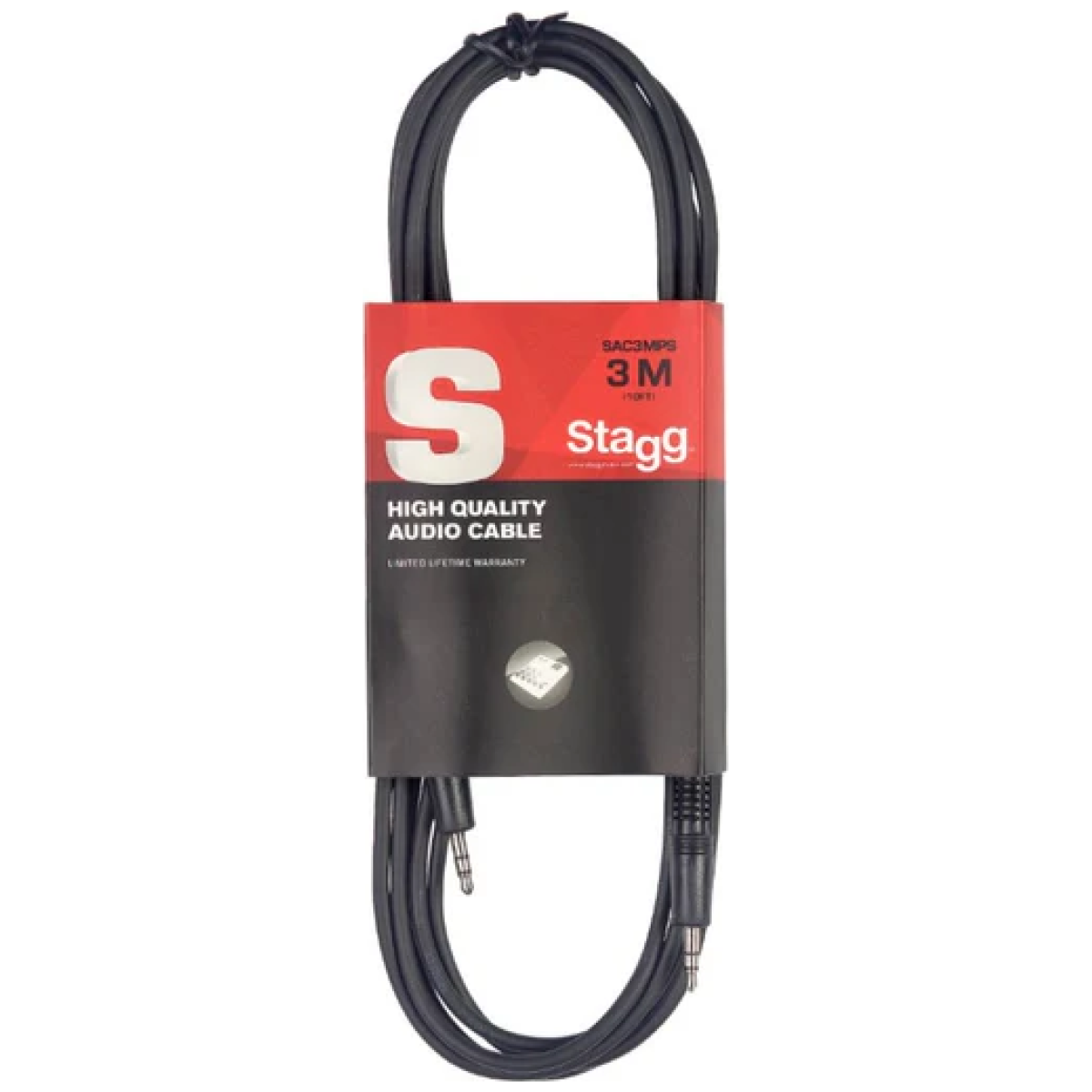 Stagg SAC3MPSMPSB – Audio Mini Stereo Cable (3.5 mm TRS To 3.5 mm TRS, 3 m) - Image 2