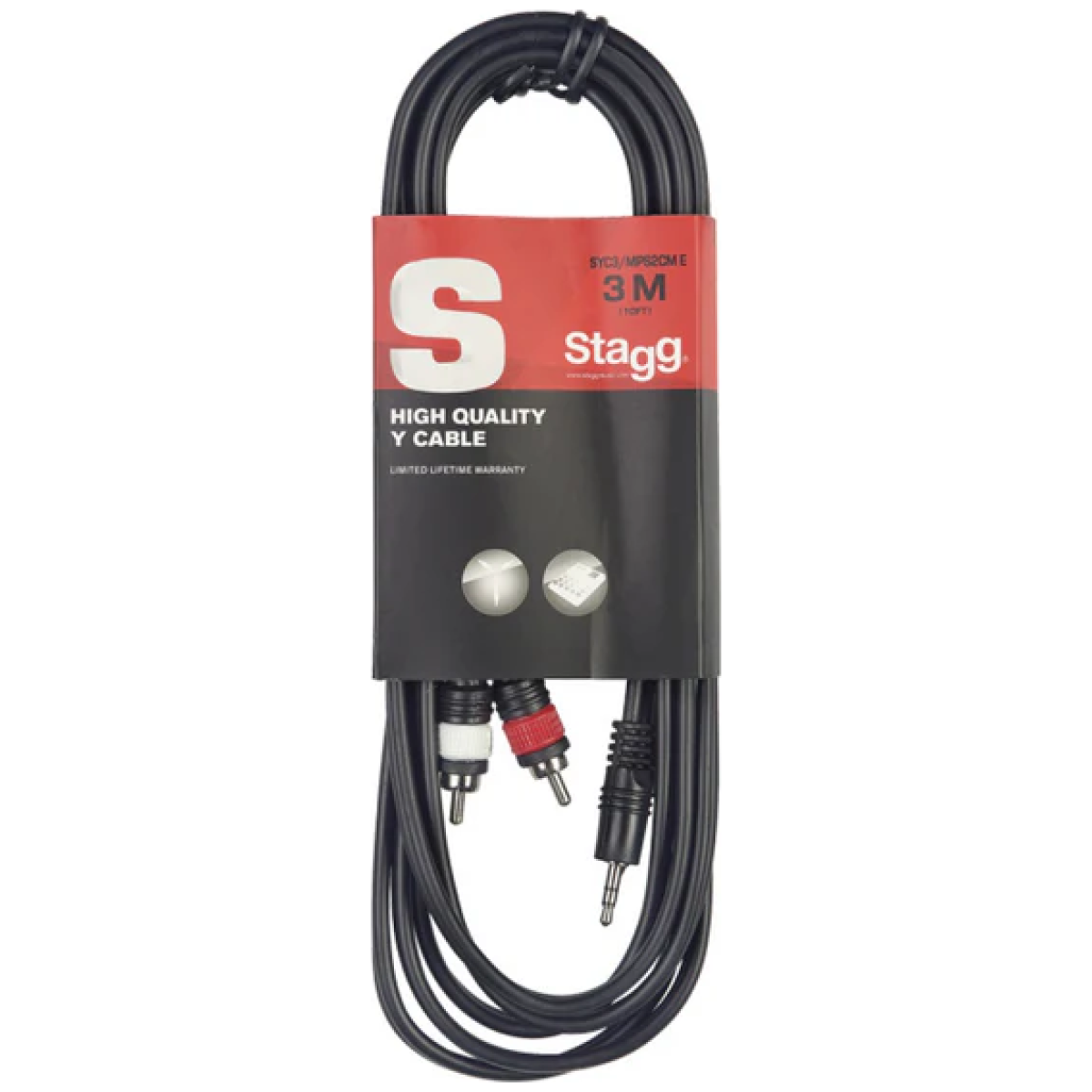 STAG-SYC3 MPSB2CM E Mini Stereo To 2 x RCA Cable -3M GENERATE - Image 2