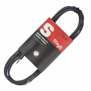 Stagg SAC1MPSMPSB – Audio Mini Stereo Cable (3.5 mm TRS To 3.5 mm TRS, 1 m) - Image 2