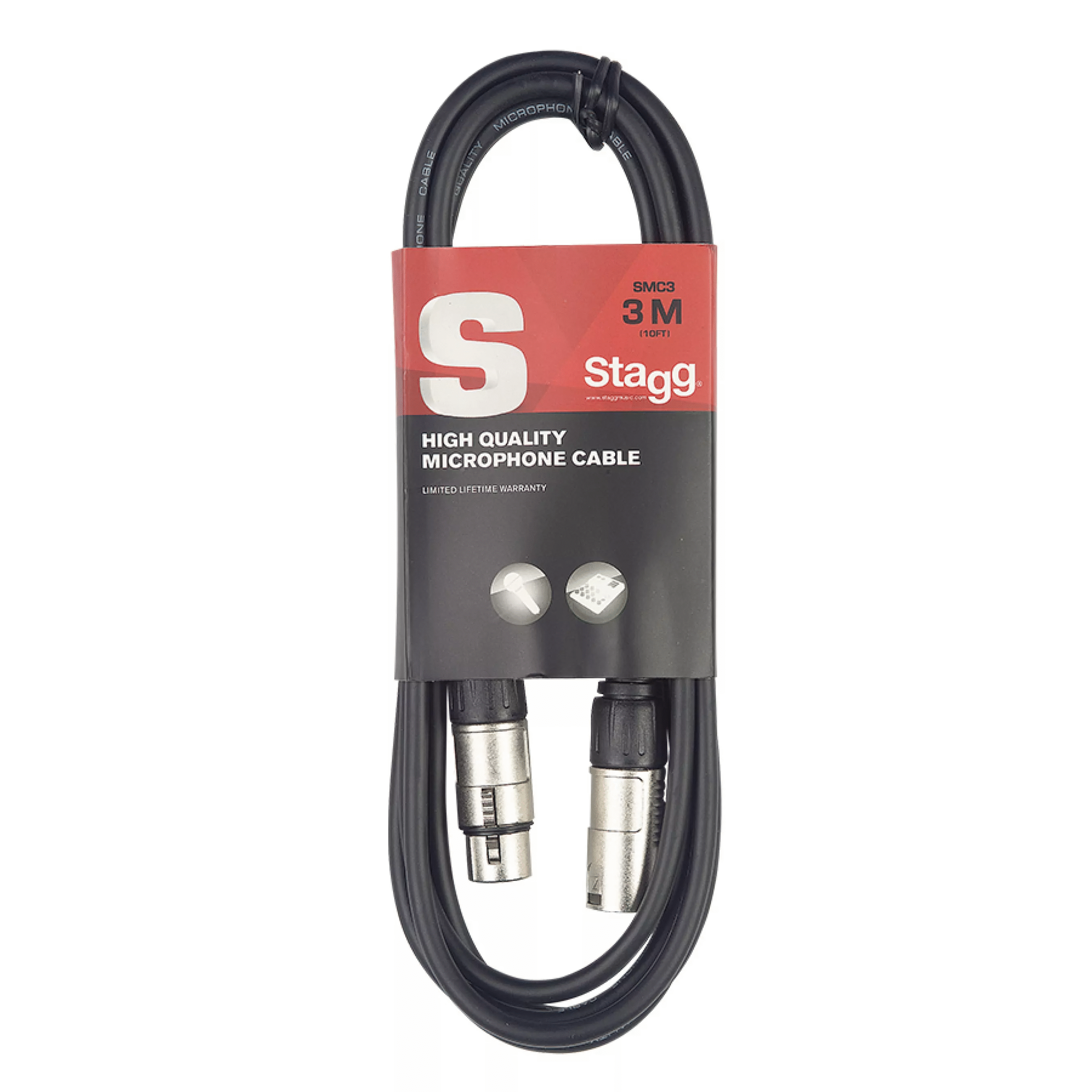 Stagg-SMC3-1 (1) Stagg SMC3 – XLR To XLR Microphone Cable 3 m - Image 1