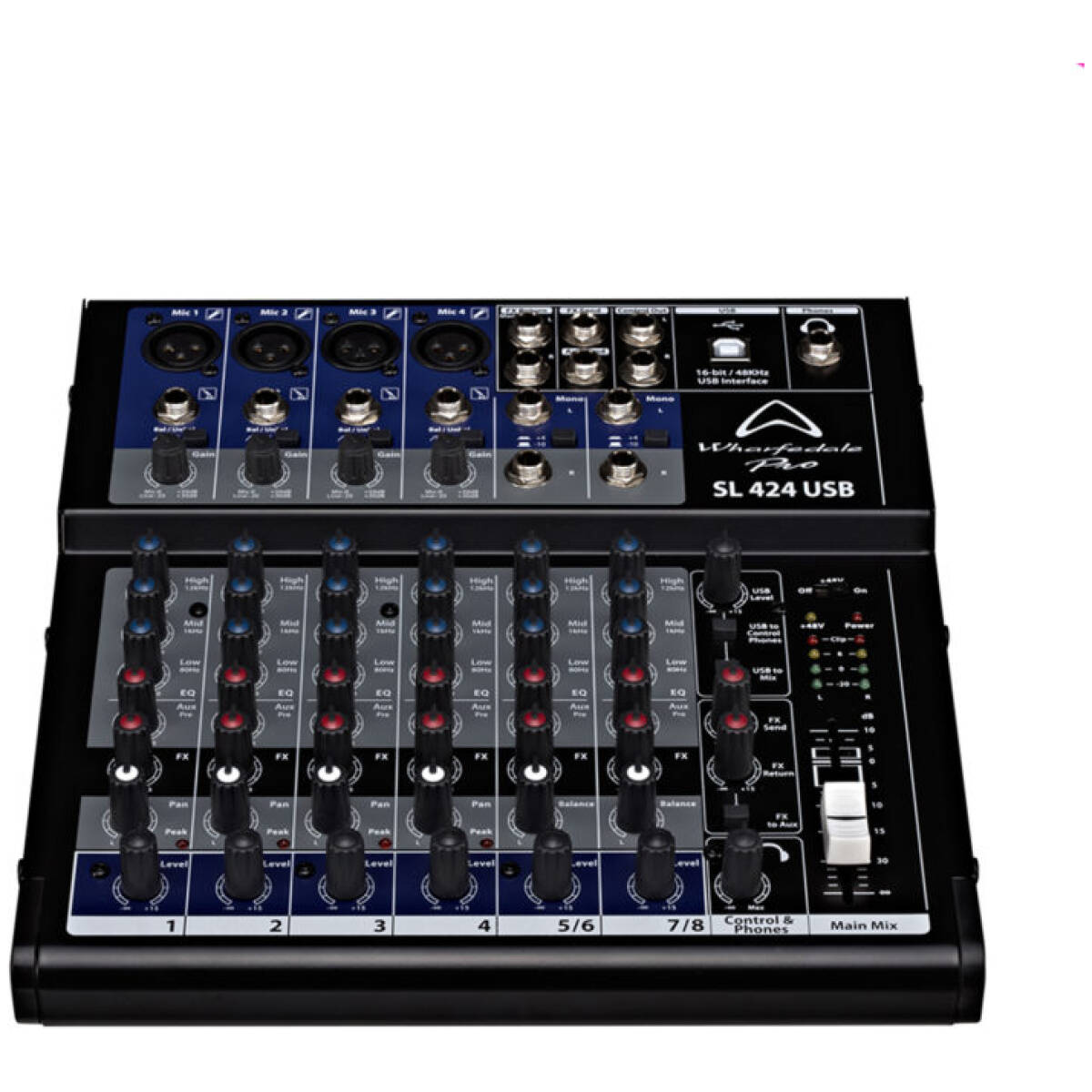 Wharfedale SL424USB 4-Channel Analog Mixer with USB Interface - Image 3