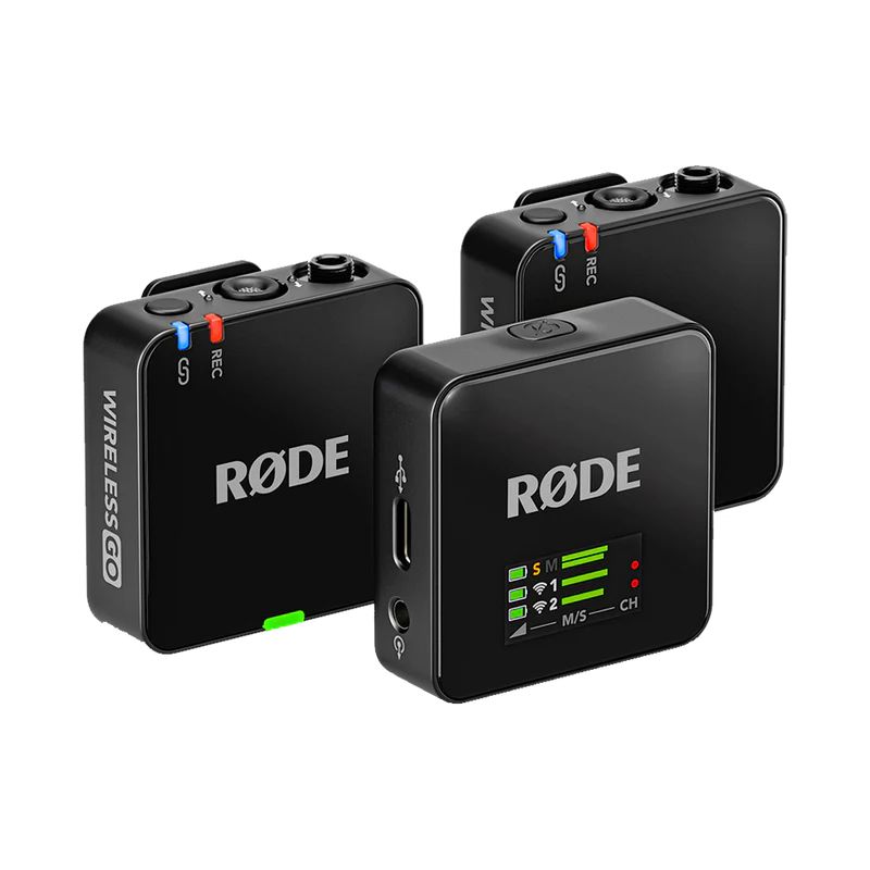 rode-wireless-go-gen-3-2-person-compact-digital-wireless-microphone-system-recorder-2-4-ghz-black-front-2 RODE Wireless GO Gen 3 2-Person Compact Wireless Microphone System - Image 1