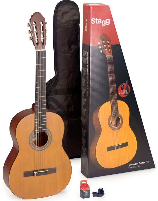 stagg_c440m_guitar_pack_-_natural Stagg C440 M NAT 4/4 Classical Guitar Pack - Image 1