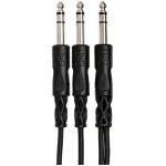 Hosa CYS-105 Y Cable – 1/4" TRS to Dual 1/4" TRS, 5 ft - Image 3
