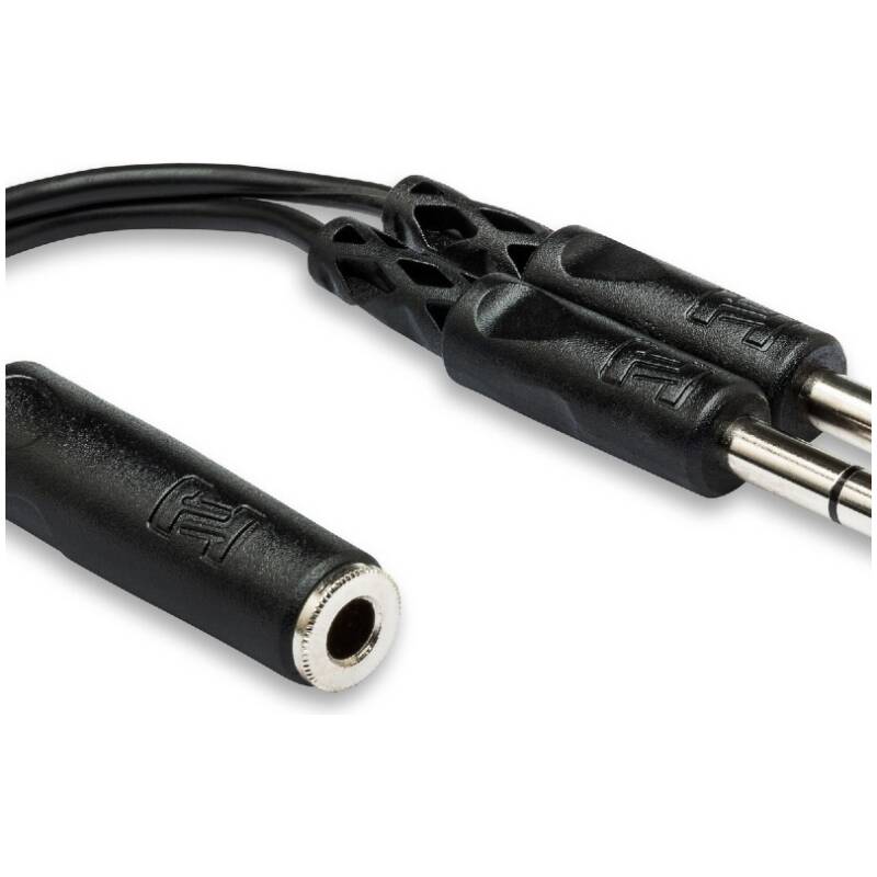 Hosa YPP-308 Y Cable – 1/4" TRS Female to Dual 1/4" TRS Male