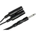 Hosa YPP-111 Y Cable – 1/4" TS Male To Dual 1/4" TS Female - Image 3