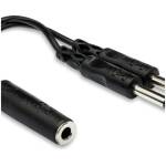 Hosa YPP-106 Y Cable – 1/4" TS Female To Dual 1/4" TS Male