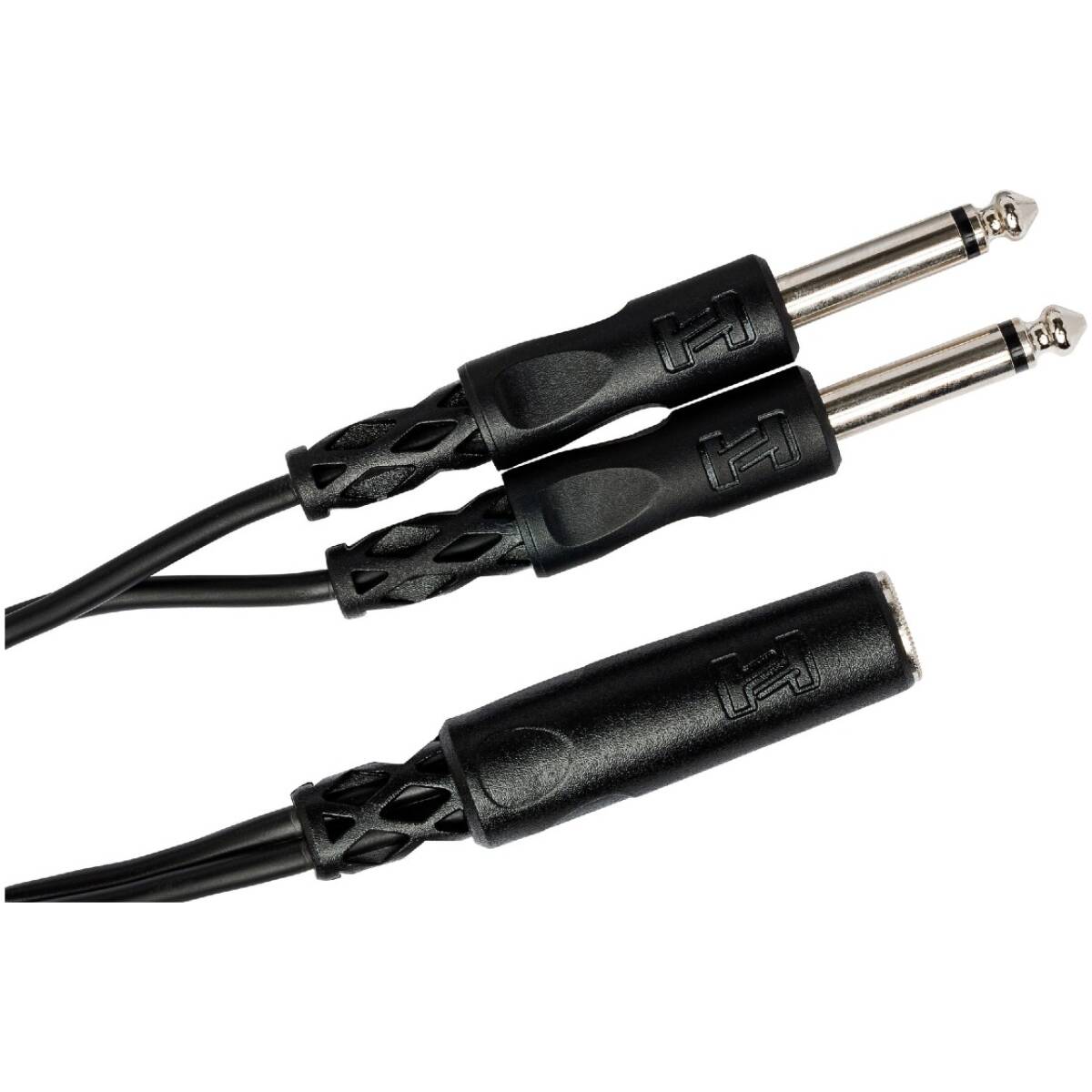 Hosa YPP-106 Y Cable – 1/4" TS Female To Dual 1/4" TS Male - Image 2