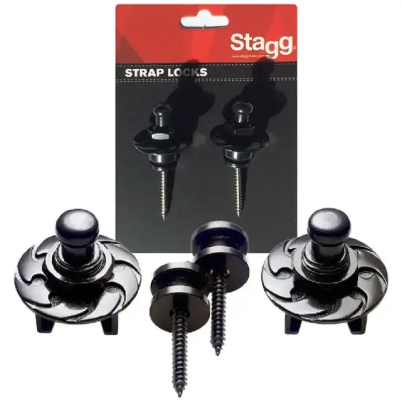 Stagg SSL1 Black Guitar Strap Locks