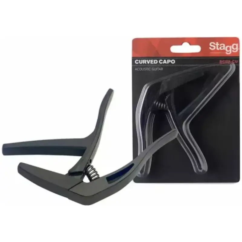 Stagg SCPX-CU Black Curved Trigger Capo