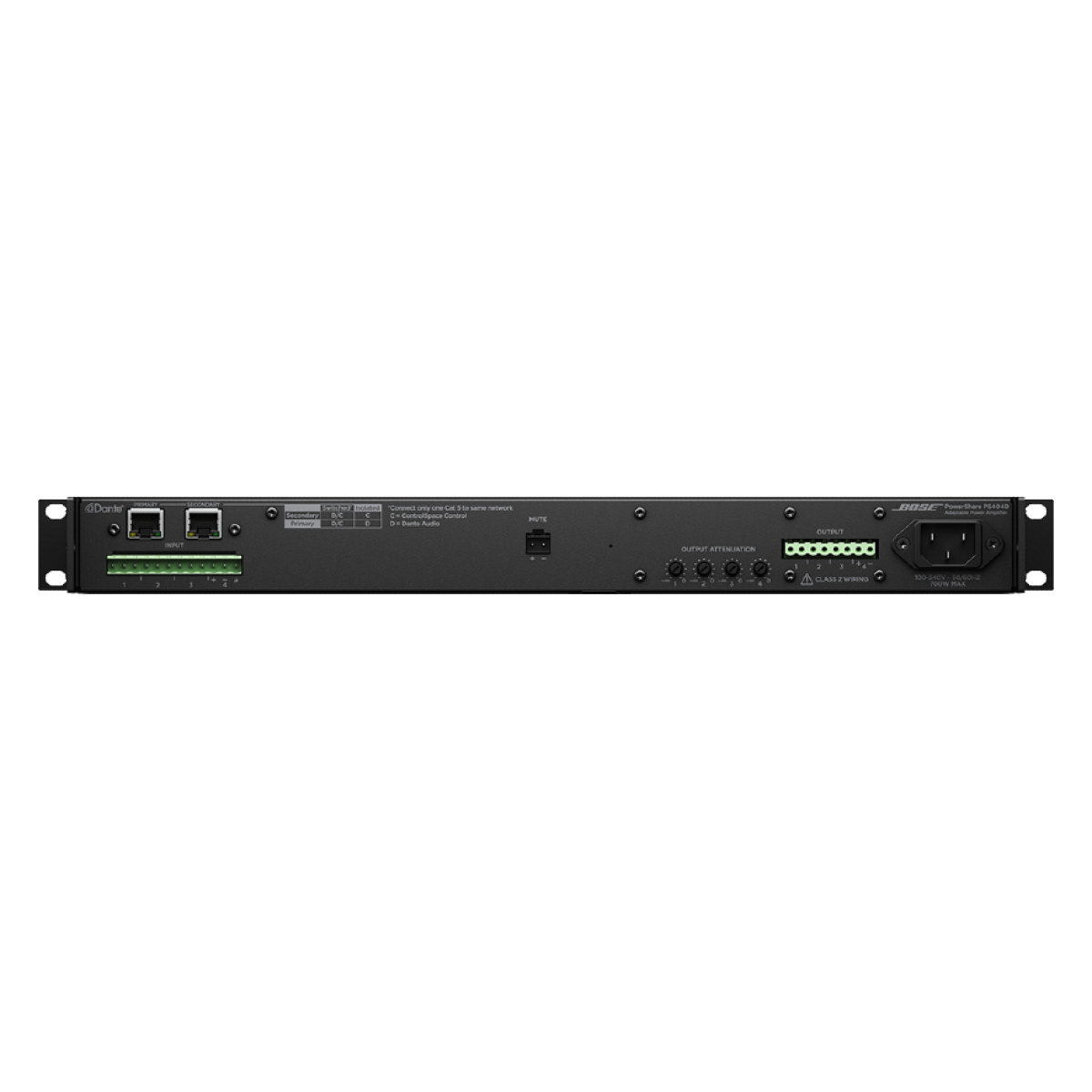 Bose Professional PowerShare PS404D Adaptable 400W Power Amplifier - Image 3