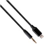 RubiQube IPMIJB Lightning To Mini Jack Black 1.8m