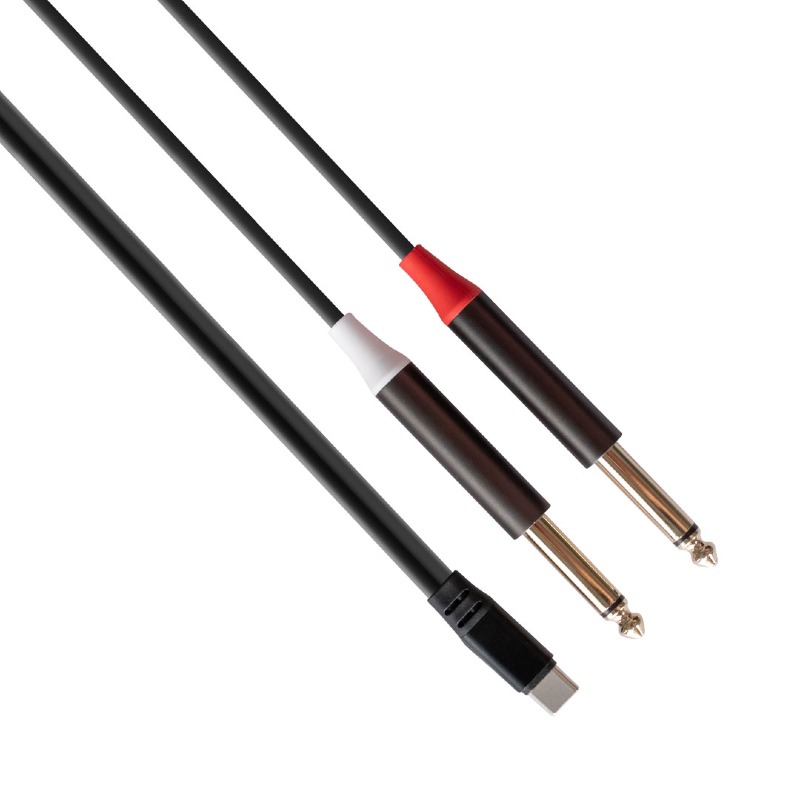 upload_68dbd14c8a8b3-1 RubiQube TCDMJ Type C To Dual 6.3mm Mono Jack 1.8m - Image 1