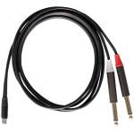 RubiQube TCDMJ Type C To Dual 6.3mm Mono Jack 1.8m - Image 2