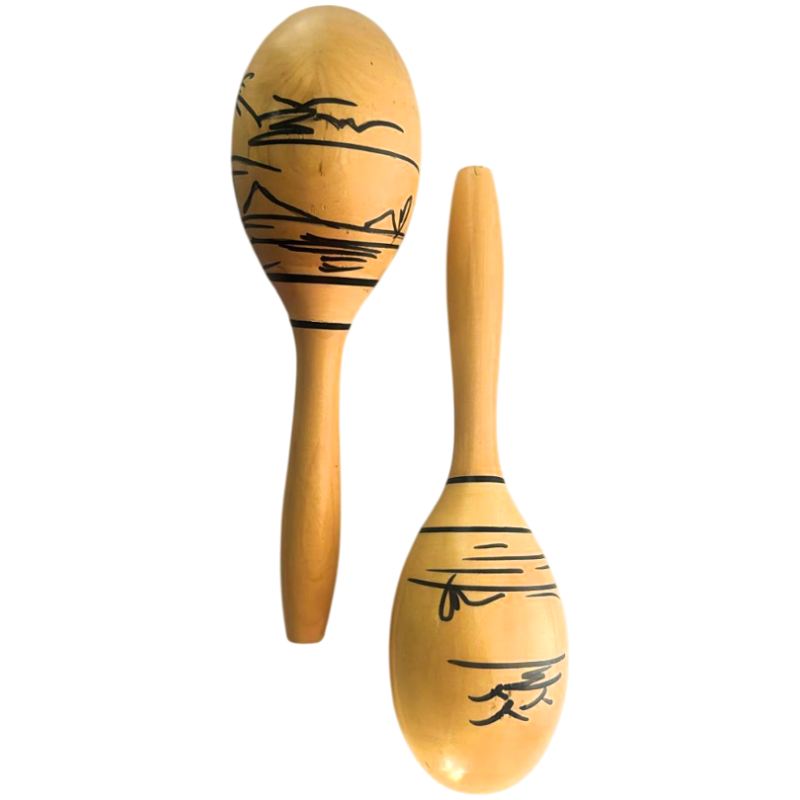 JD Percussion JD268 10" Paired Wooden Macaras