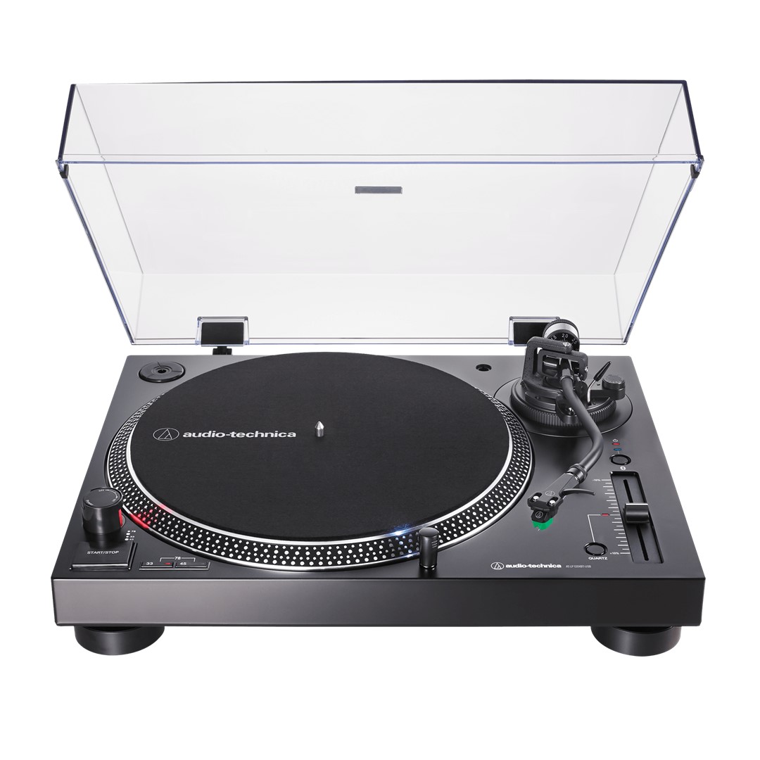 AT-LP120XBTUSBBK-Direct-Drive-Turntable-Top-Front- Audio-Technica AT-LP120XBTUSBBK Direct-Drive Turntable - Image 1