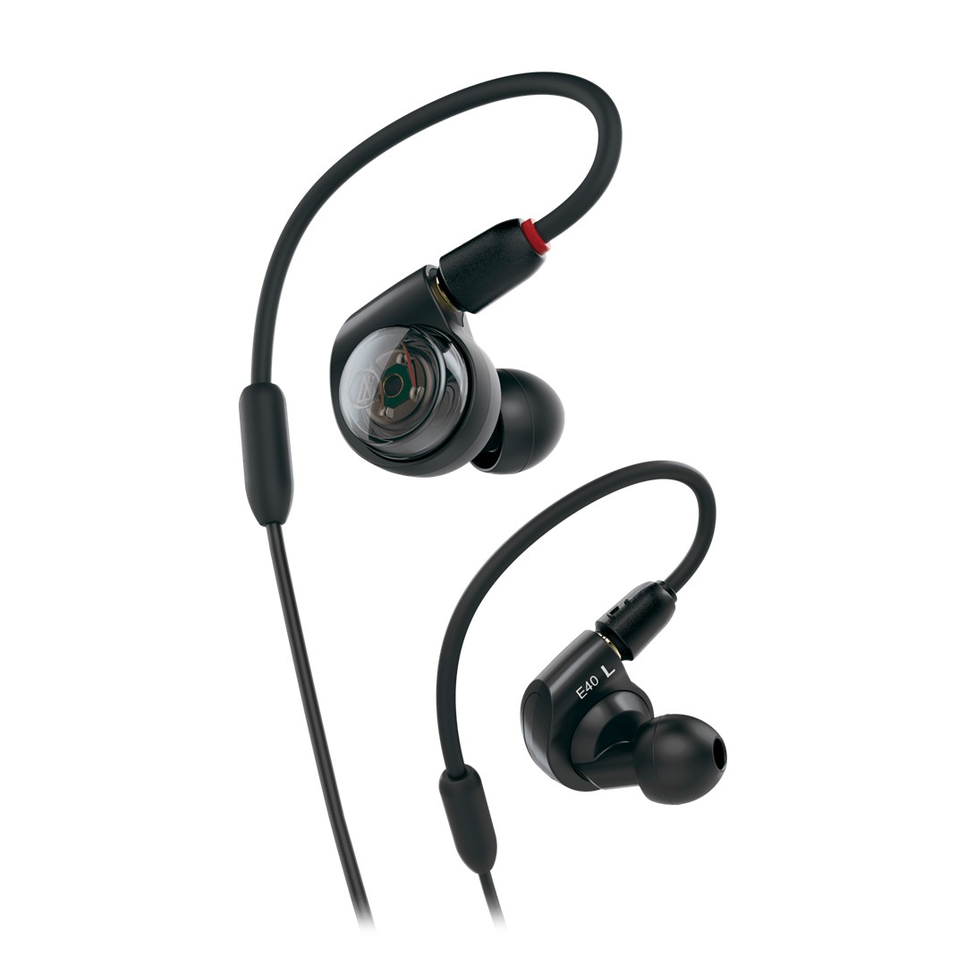 ATH-E40-Professional-In-Ear-Monitor-Headphones-Front-Side-Left Audio-Technica ATH-E40 Professional In-Ear Monitor Headphones - Image 1