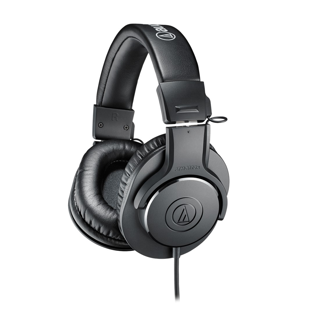 ATH-M20x-Professional-Monitor-Headphones-Front-Side-View-Right Audio-Technica ATH-M20X Professional Monitor Headphones - Image 1