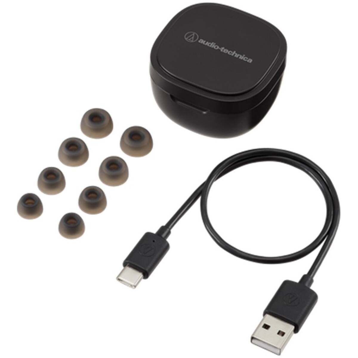 Audio-Technica ATH-SQ1TW-BK Wireless Earbuds Licorice - Image 6