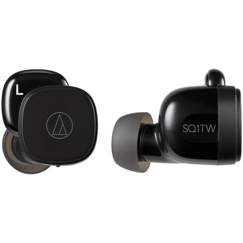 Audio-Technica ATH-SQ1TW-BK Wireless Earbuds Licorice