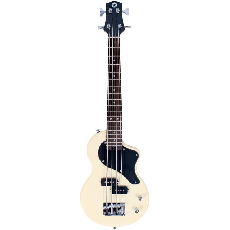 CARRY-ON-ST-BASS-VW MINI BASS GUITAR VINTAGE WHITE