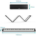 CARRY-ON-FP88T-BK 88-Key Folding Touch Piano (Black)