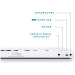 CARRY-ON-FP88T-WT 88-Key Folding Touch Piano (White) - Image 3