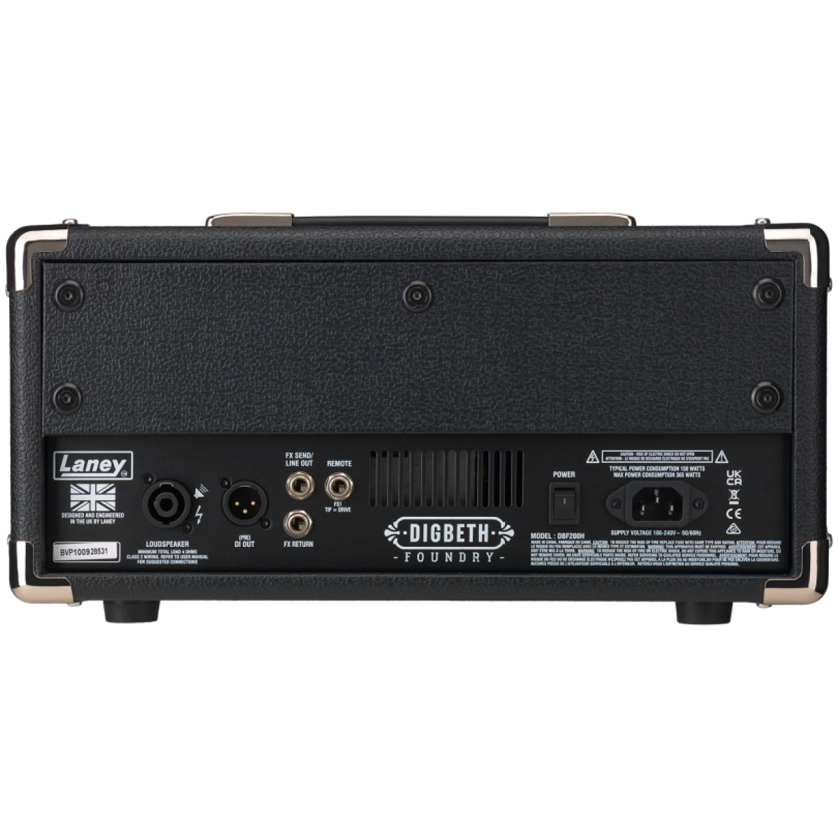 Laney DIGBETH FOUNDRY Series DBF200H - Bass Guitar Amplifier Head - Image 4