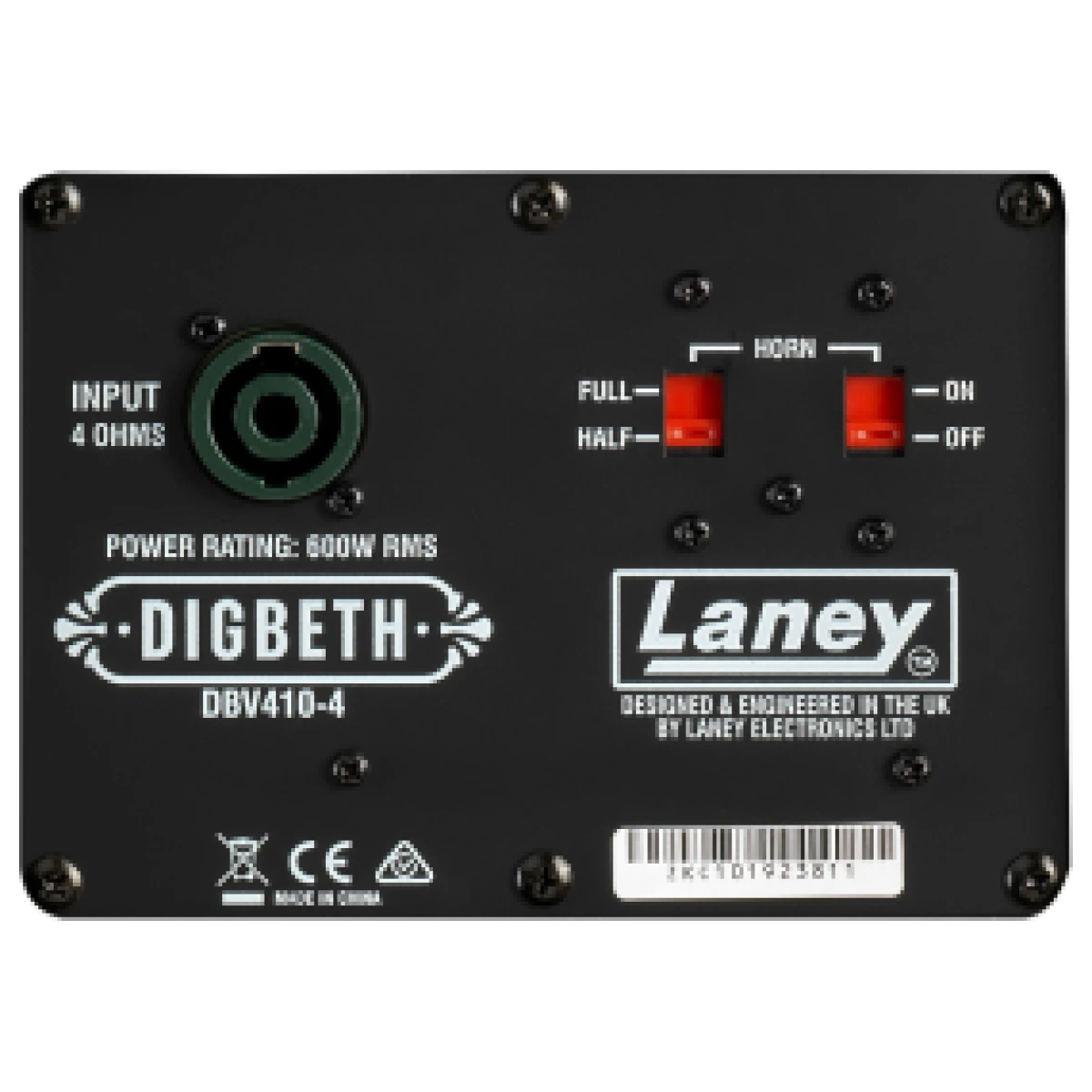 Laney Digbeth DBV410-4 600-watt 4 x 10-inch Bass Cabinet - Image 5
