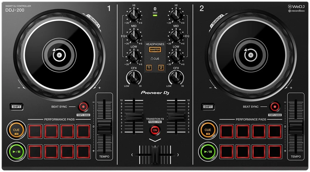 DDJ-200-2-channel-Smart-DJ-Controller-Top- Pioneer DJ DDJ-200 2-channel Smart DJ Controller - Image 1