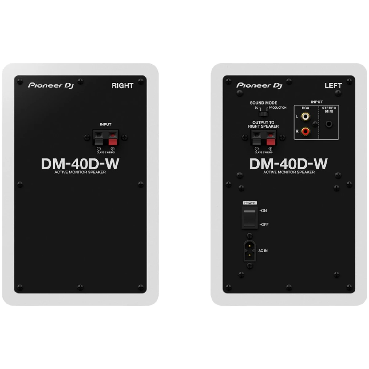 Pioneer DJ DM-40D-W 4” Desktop Monitor System White (Pair) - Image 3