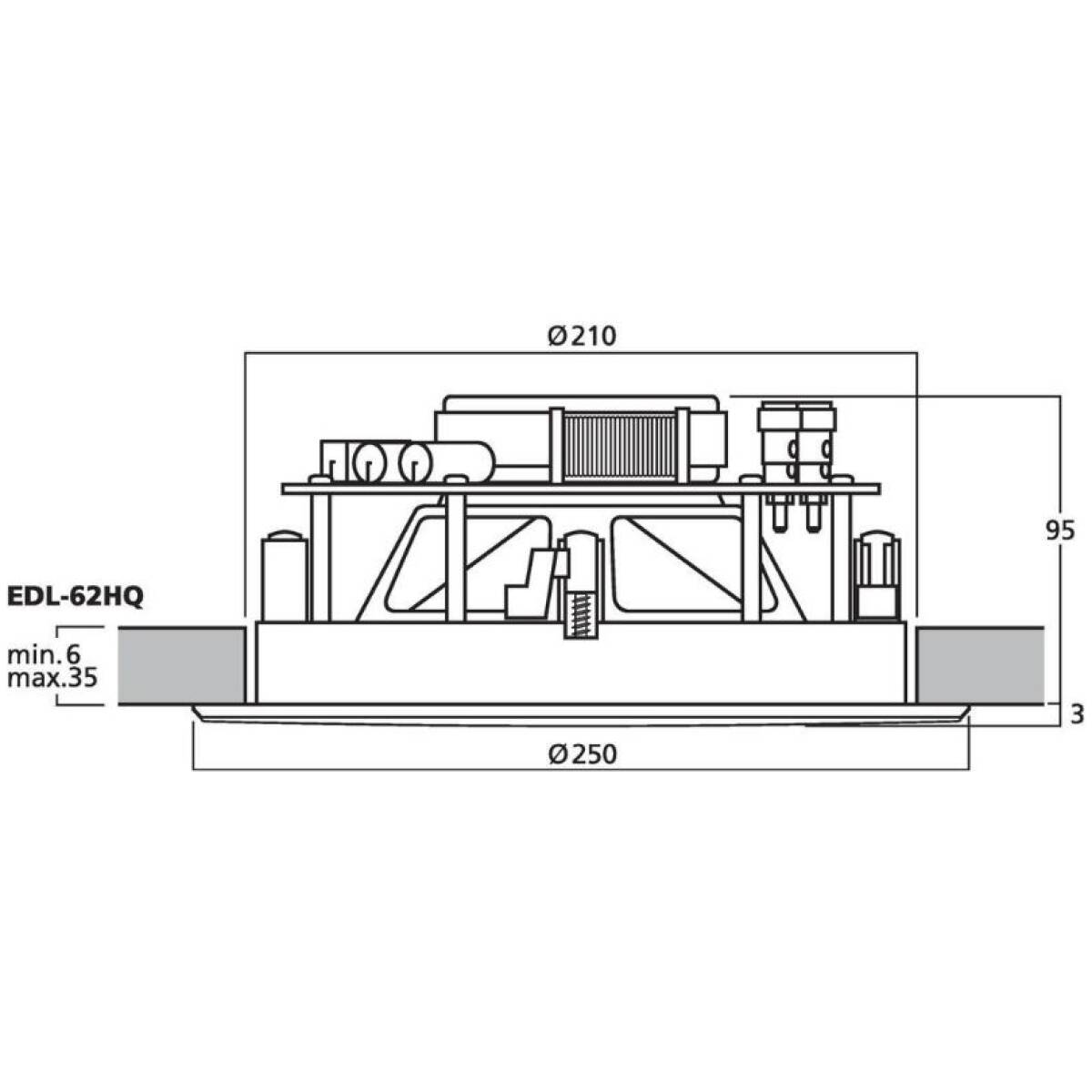 Monacor EDL-62HQ PA Hi-Fi Wall And Ceiling Speaker - Image 4