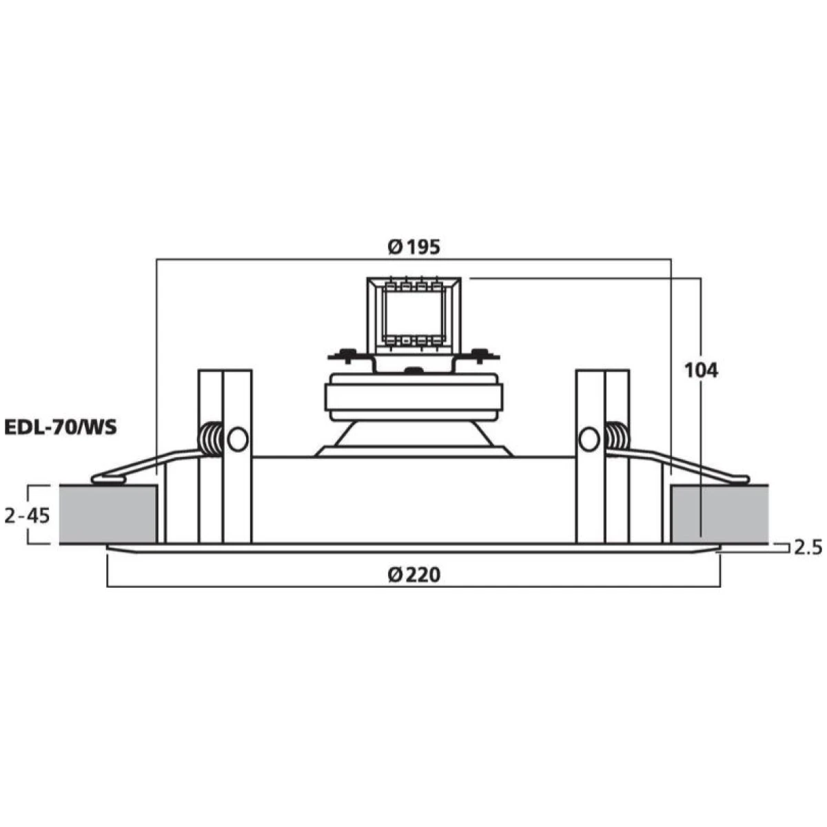 Monacor EDL-70/WS PA Ceiling Speaker - Image 4