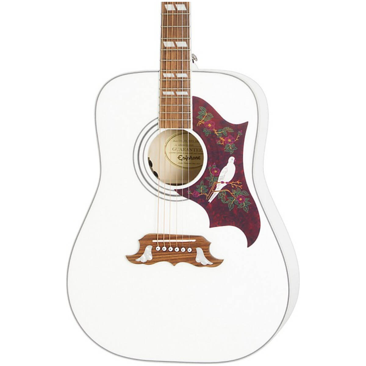 Epiphone EEDV-AW Dove Studio Ltd Ed Acoustic/Electric Alpine White - Image 3