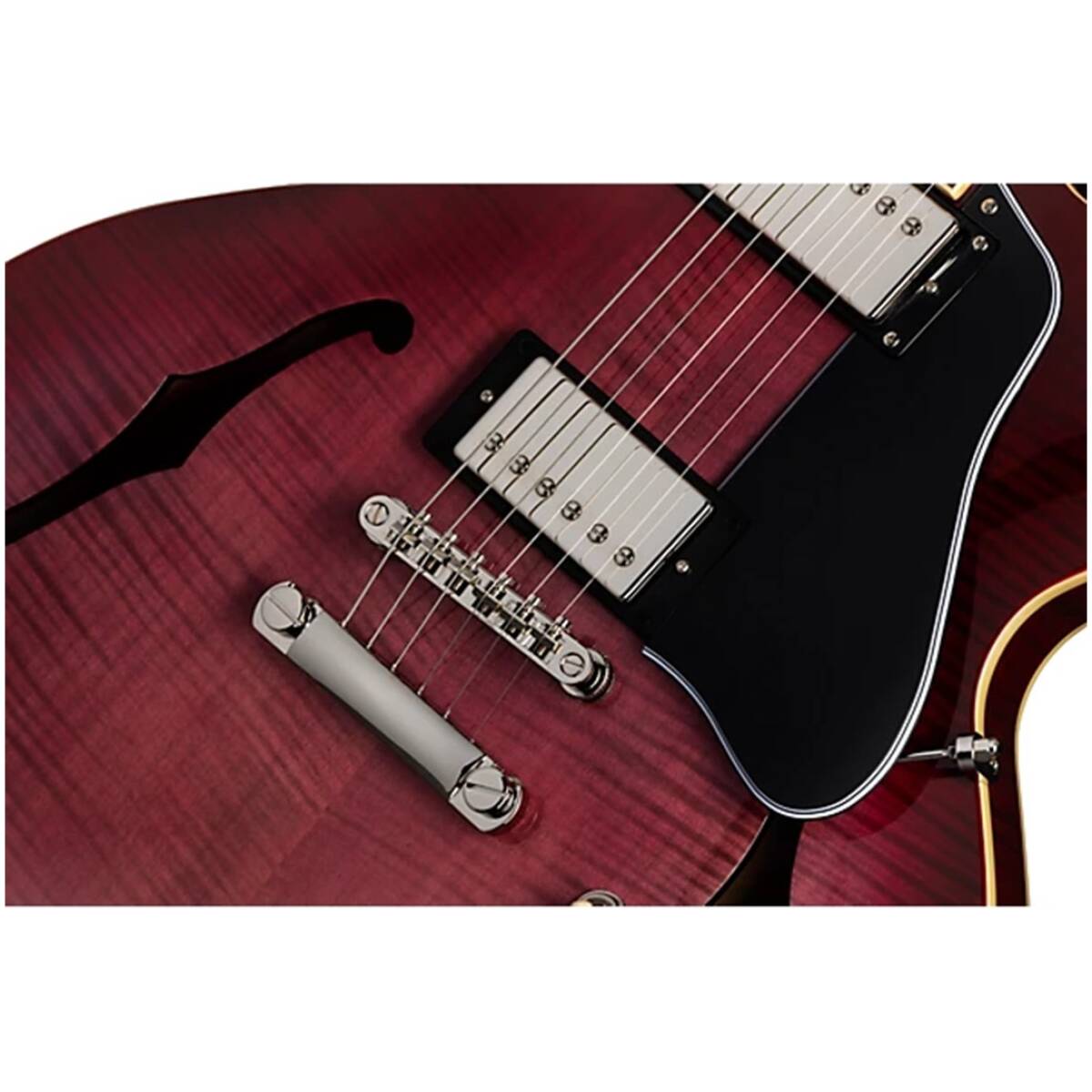 Epiphone EIES335F-PRB ES335 Figured Semi-Hollow Body Raspberry Burst - Image 4