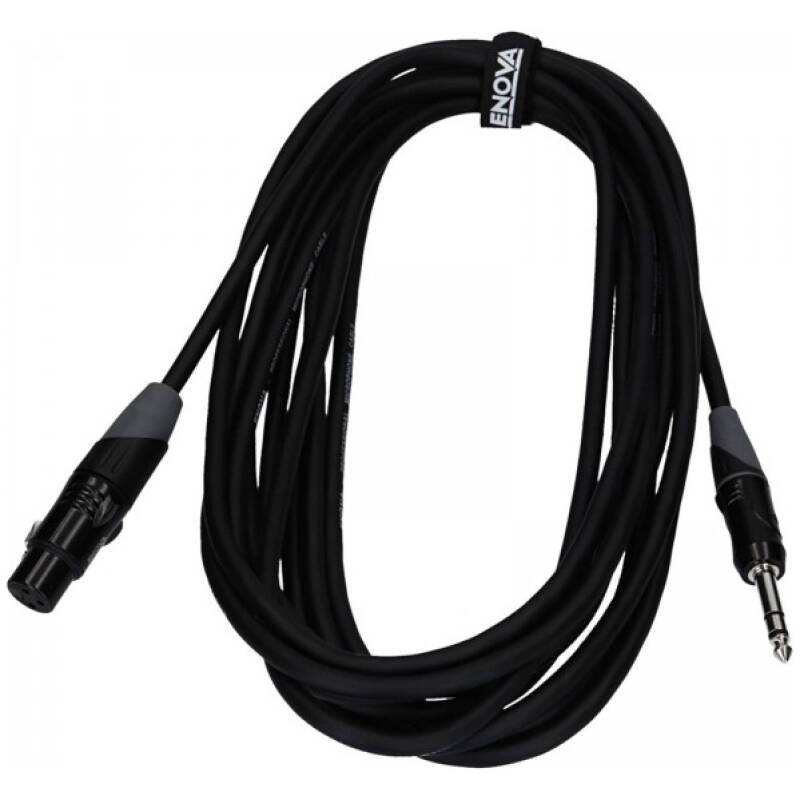 EC-A1-XLFPLM3-10 - 10m XLR Female to1/4'' Pole mic cable;3-pin
