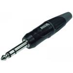 Enova PL23MB - 1/4'' Plug 3 Pole Stereo Black Housing And Grey