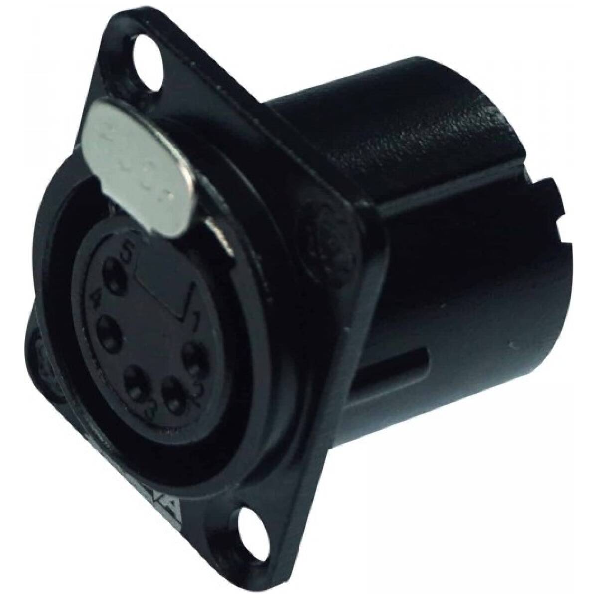 Enova XL15FB - XLR Female Chassis Connector;5-Pin Black Metal - Image 2