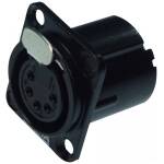 Enova XL15FB - XLR Female Chassis Connector;5-Pin Black Metal - Image 2