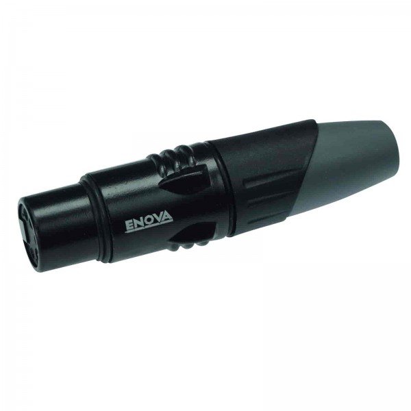ENOVA-XL25FB_600x600-1 Enova XL25FB - XLR Female Cable Connector;5-pin Black Metal - Image 1
