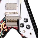 Epiphone ECJHFV-EB Jimi Hendrix Love Drops Flying V Ebony - Image 4