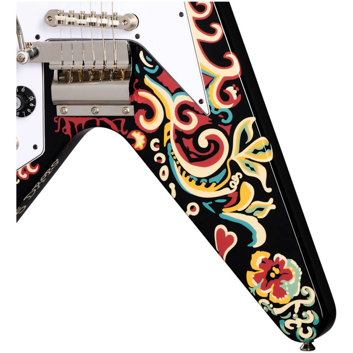 Epiphone ECJHFV-EB-L Jimi Hendrix Love Drops Flying V Ebony-L - Image 6