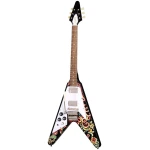 Epiphone ECJHFV-EB-L Jimi Hendrix Love Drops Flying V Ebony-L