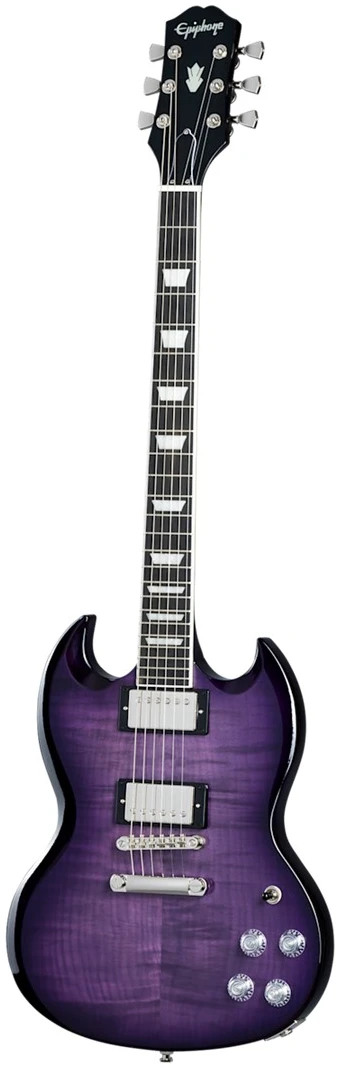 Epiphone-EISM-PRB-SG-Modern-Figured-Purple-Burst-Front- Epiphone EISM-PRB SG Modern Figured Purple Burst Incl Bag - Image 1