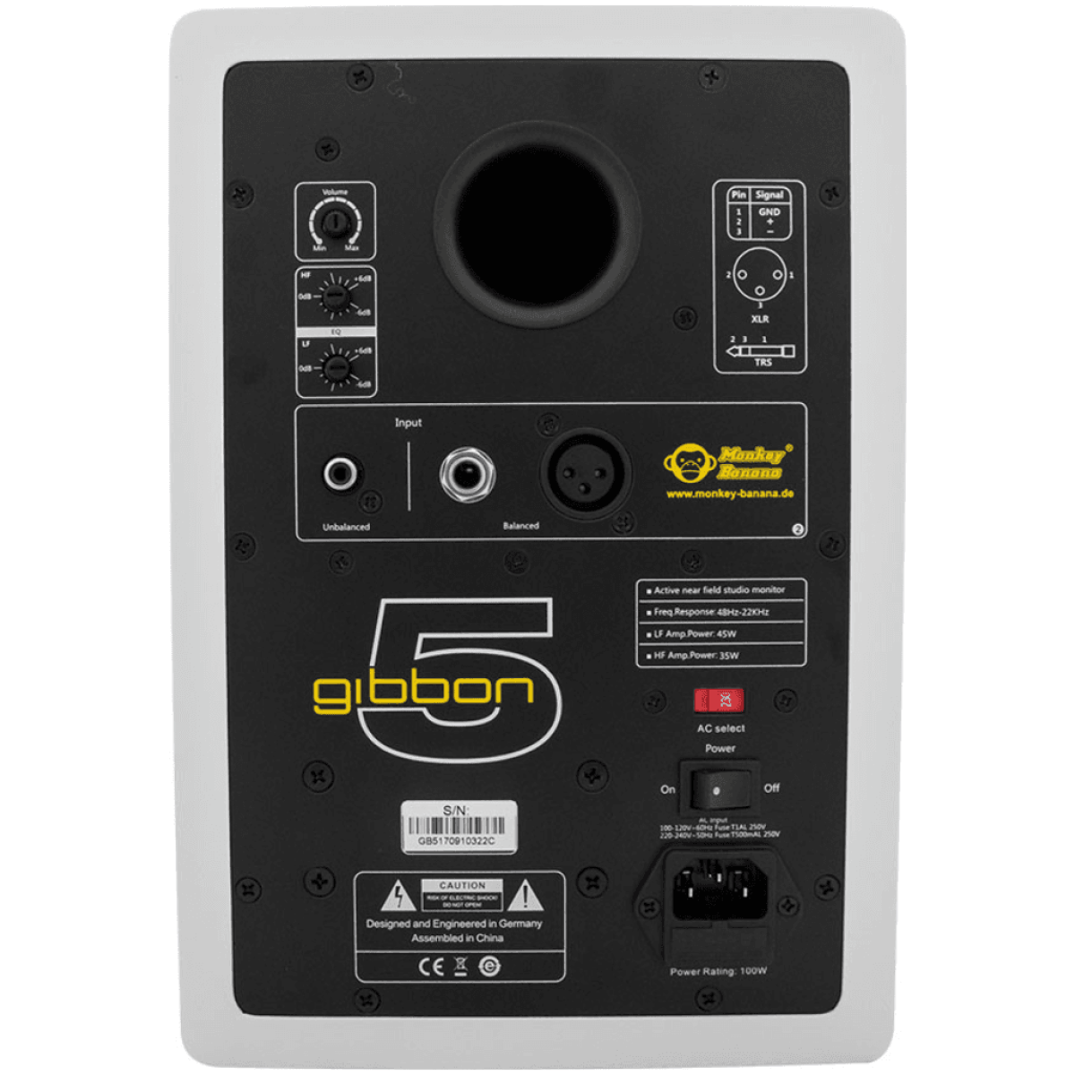 Monkey Banana Gibbon 5 White Powered 5″ Studio Monitor (Pair) - Image 2