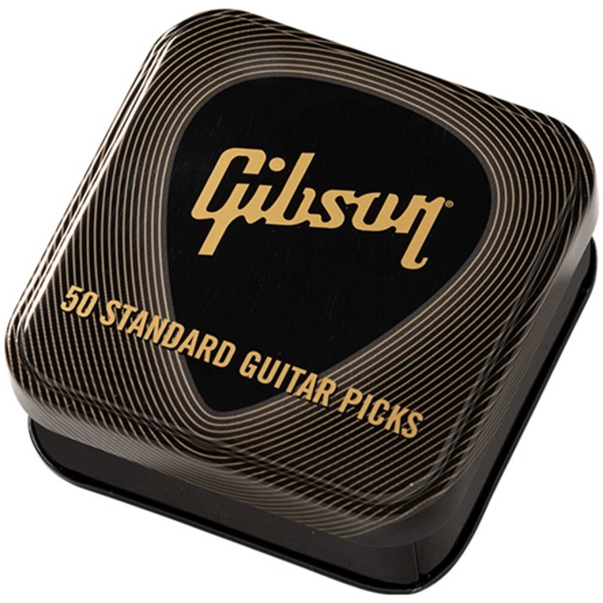 Gibson APRGG50-74M Standard Medium Black Pick Tin (50pcs) - Image 2