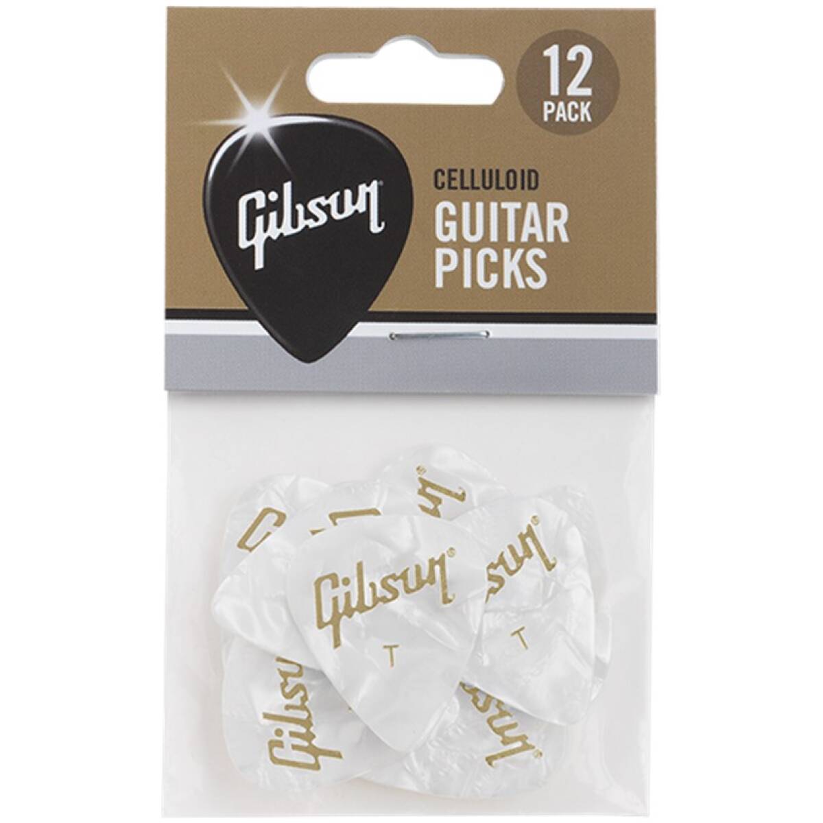 Gibson APRW12-74T Thin White Pearl Picks (12 Pack) - Image 2