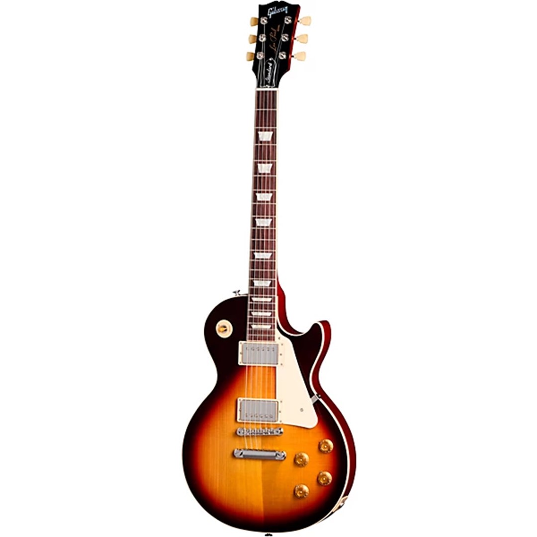 Gibson-LPS5PG24-B8-Les-Paul-Std-50s-Plain-Top-Bourbon-Burst-Front- Gibson LPS5PG24-B8 Les Paul Std 50s Plain Top Bourbon Burst - Image 1