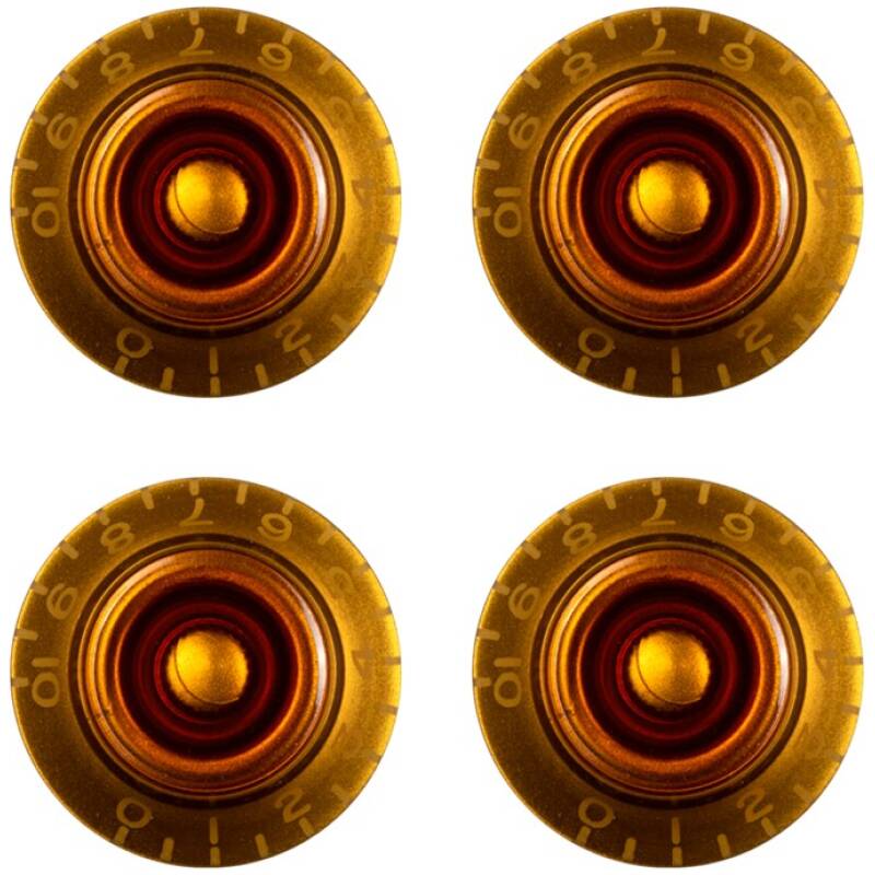 Gibson PRHK-030 Amber Top Hat Knobs (4 Pack)